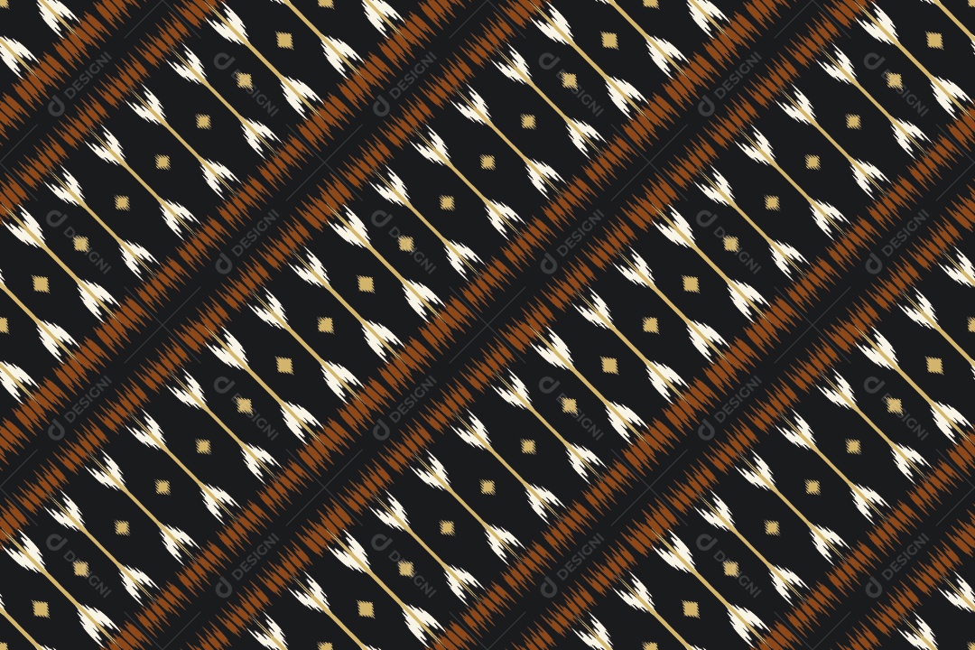 Tecido de Seda Tradicional Padrão Sem Costura Ilustração Vetor EPS