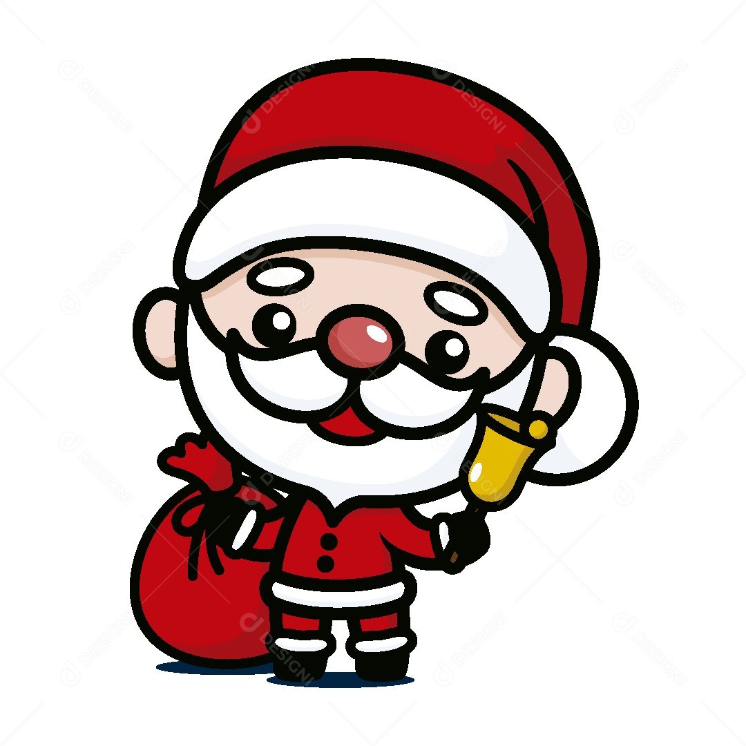 Papai Noel Chegando Ilustração Vetor EPS