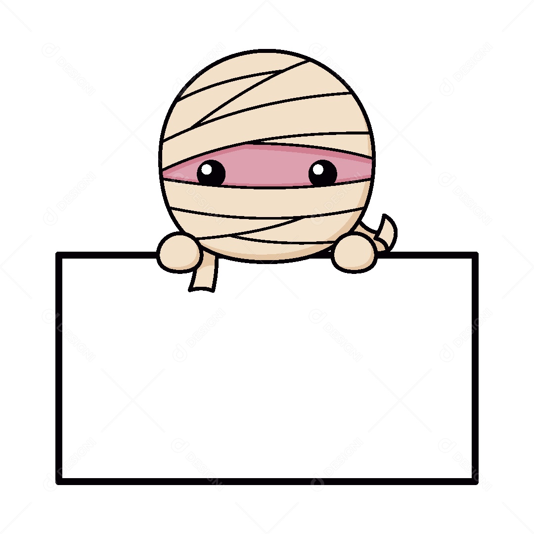 Múmia Personagem do Halloween Vetor EPS