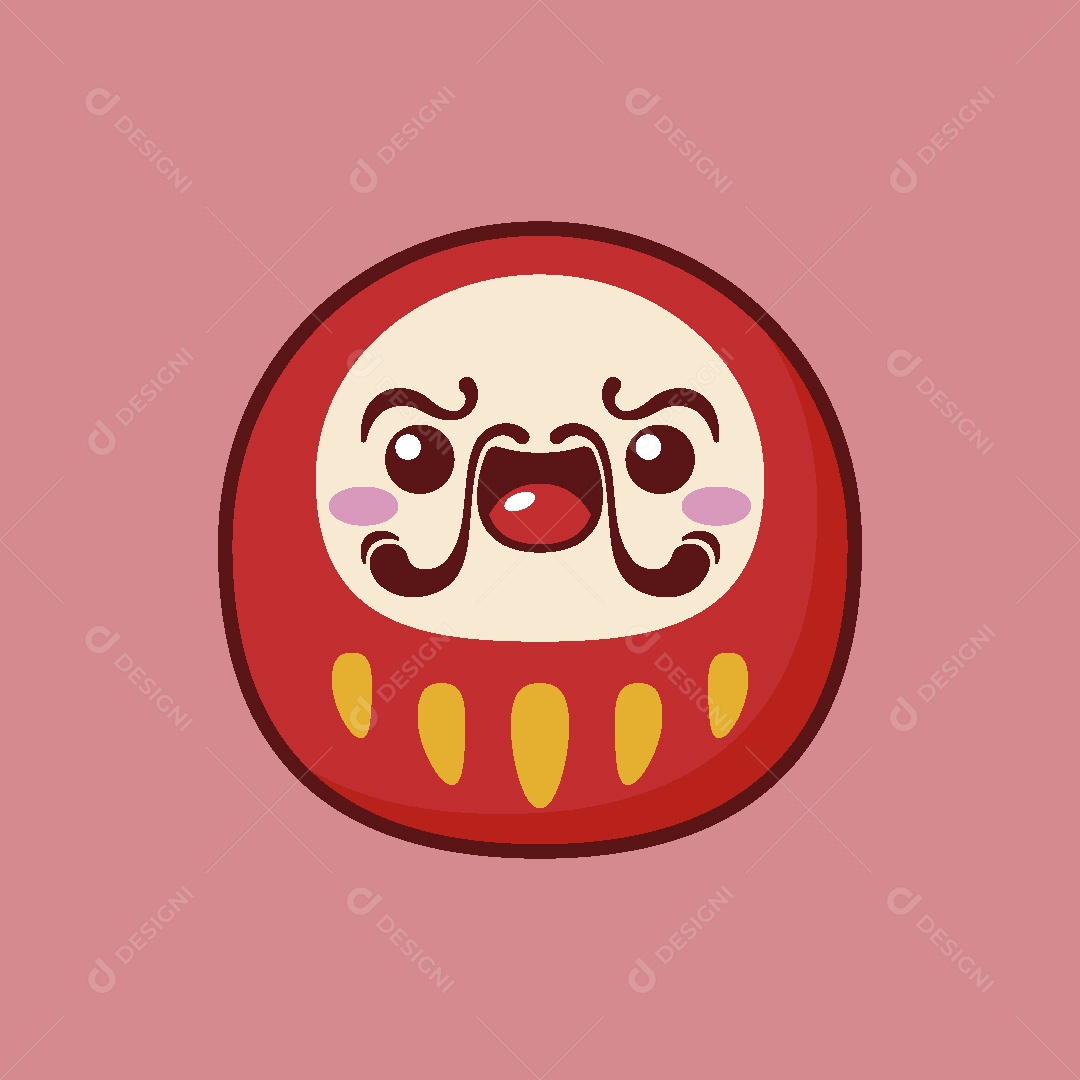 Boneco Japonês Ilustração Vetor EPS