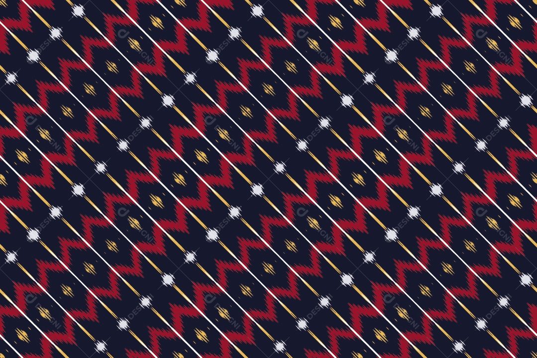 Tecido de Seda Tradicional Padrão Sem Costura Ilustração Vetor EPS