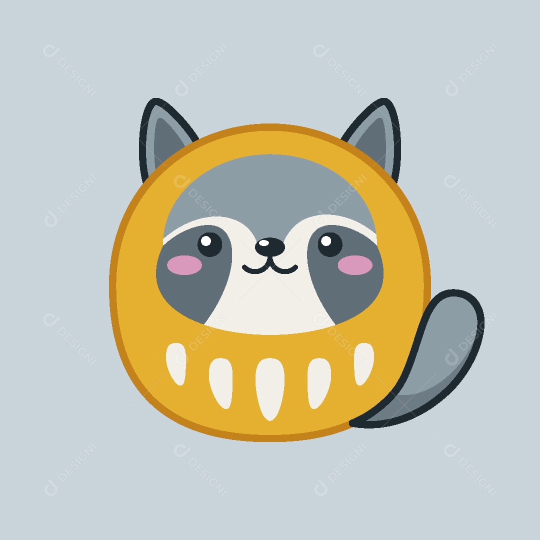 Gato Boneco Japonês Ilustração Vetor EPS