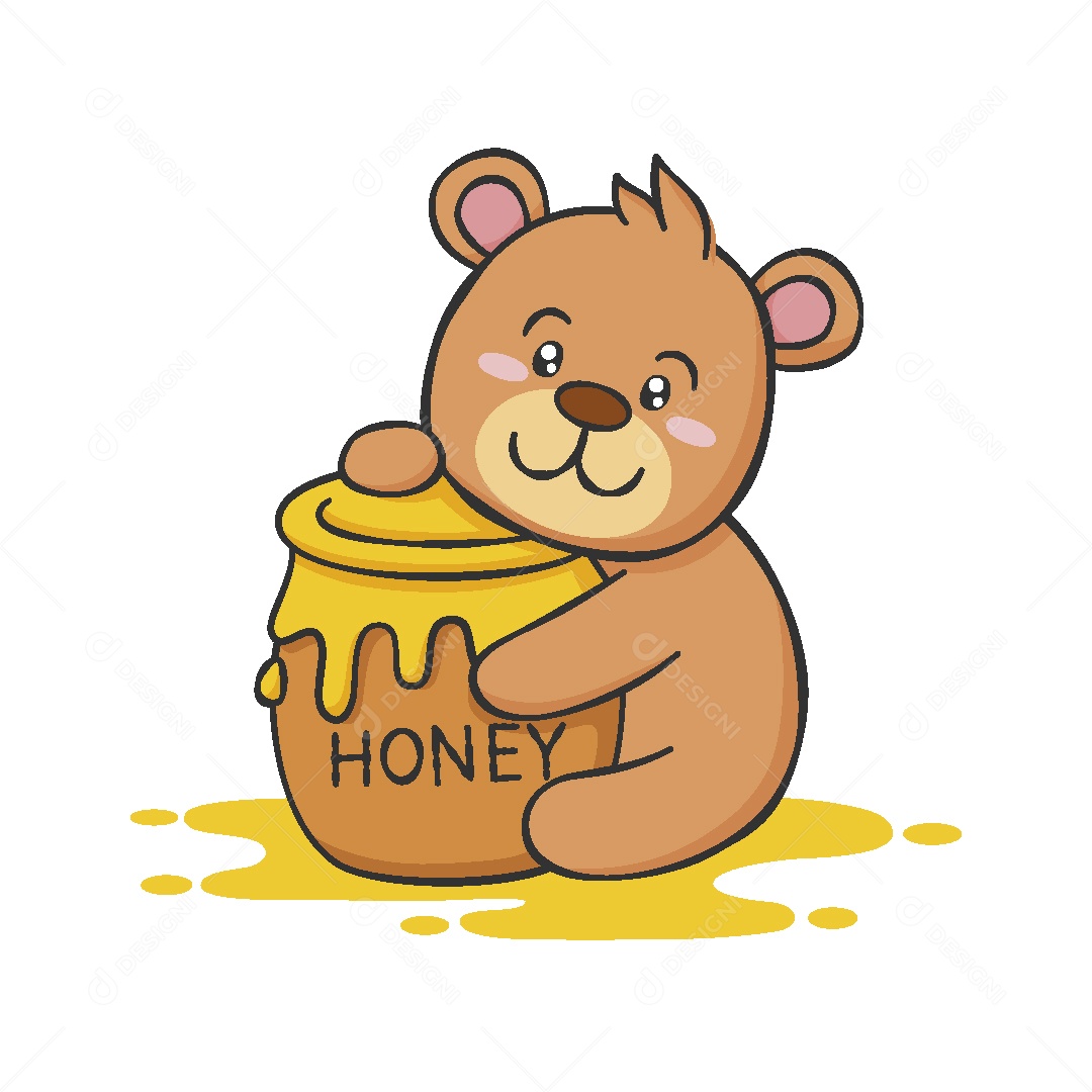 Urso Perosngem de Desenho Animado Vetor EPS