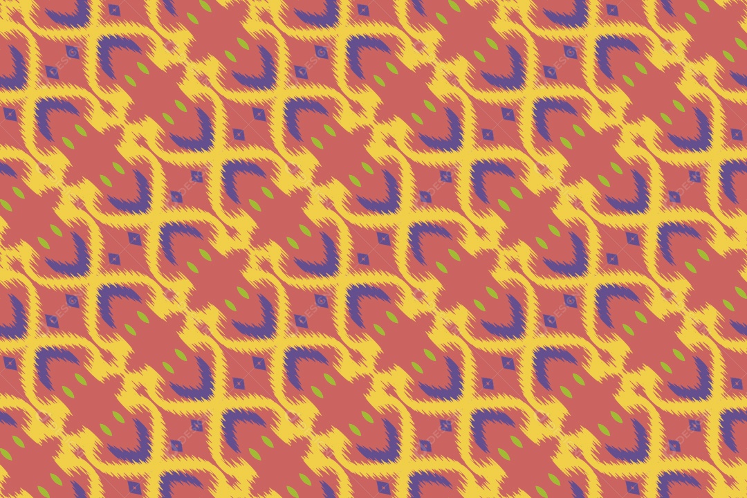 Tecido de Seda Tradicional Padrão Sem Costura Ilustração Vetor EPS