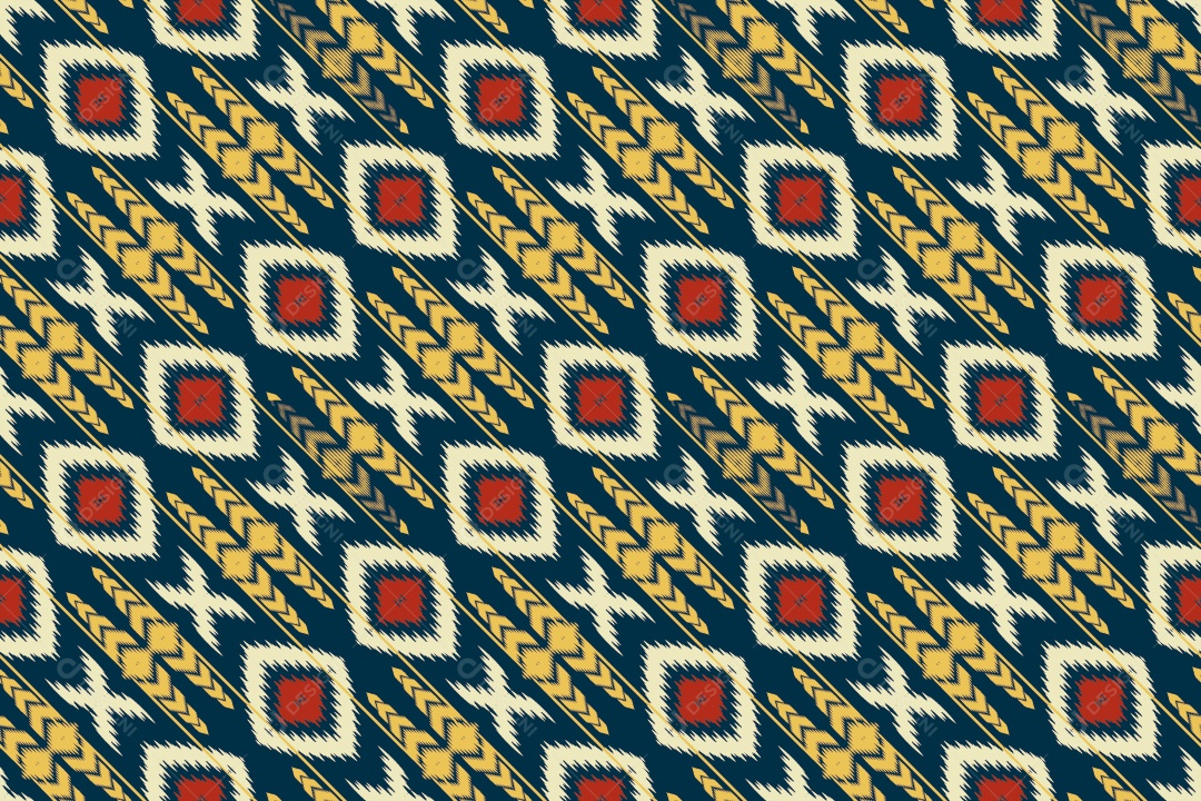 Tecido de Seda Tradicional Padrão Sem Costura Ilustração Vetor EPS