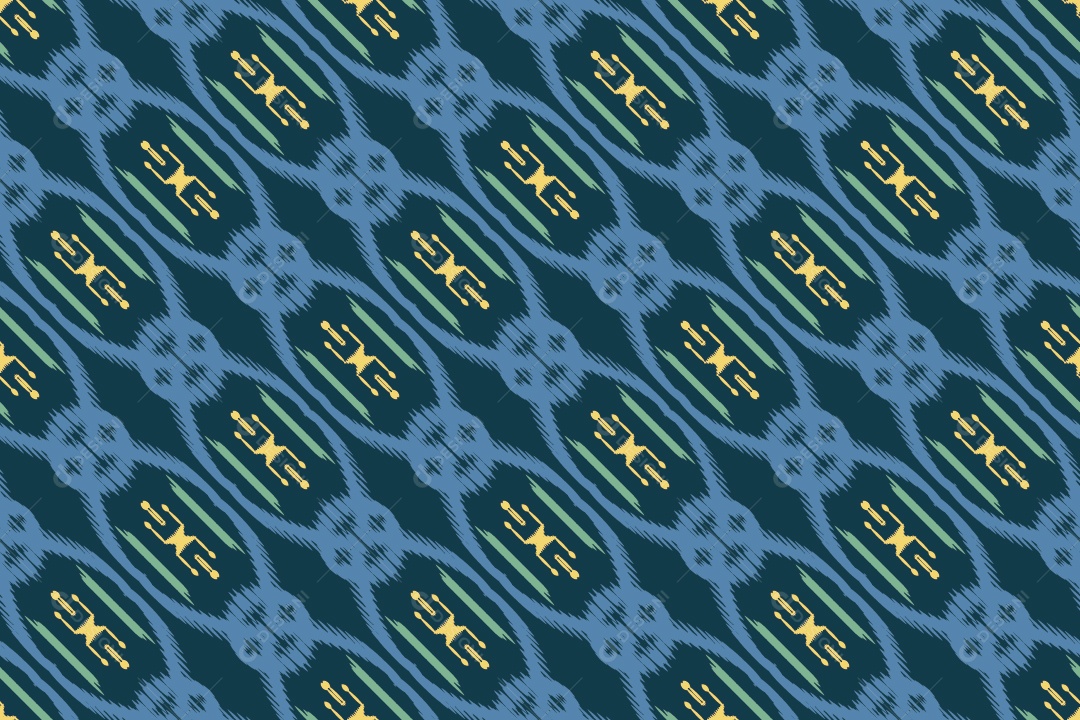 Tecido de Seda Tradicional Padrão Sem Costura Ilustração Vetor EPS