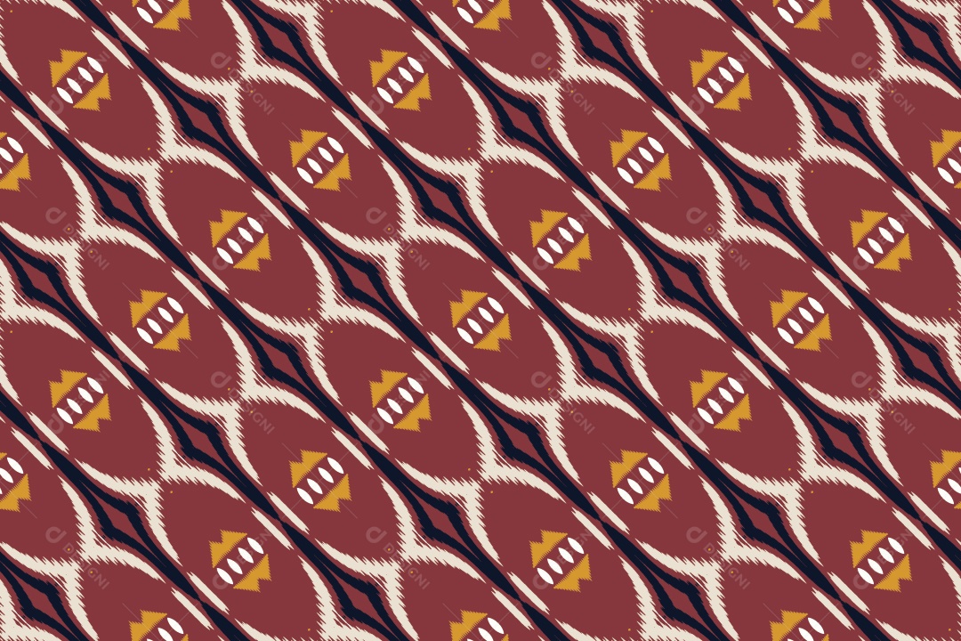 Tecido de Seda Tradicional Padrão Sem Costura Ilustração Vetor EPS