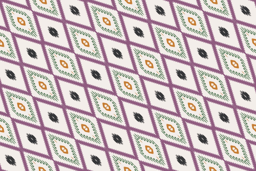 Tecido de Seda Tradicional Padrão Sem Costura Ilustração Vetor EPS