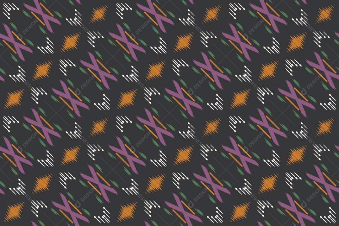 Tecido de Seda Tradicional Padrão Sem Costura Ilustração Vetor EPS