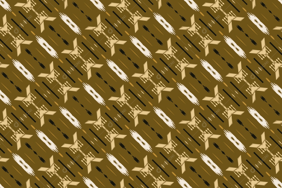 Tecido de Seda Tradicional Padrão Sem Costura Ilustração Vetor EPS