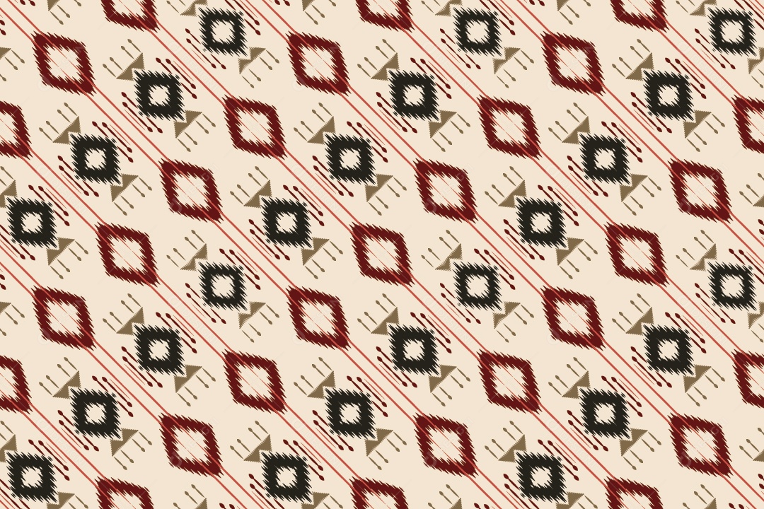 Tecido de Seda Tradicional Padrão Sem Costura Ilustração Vetor EPS