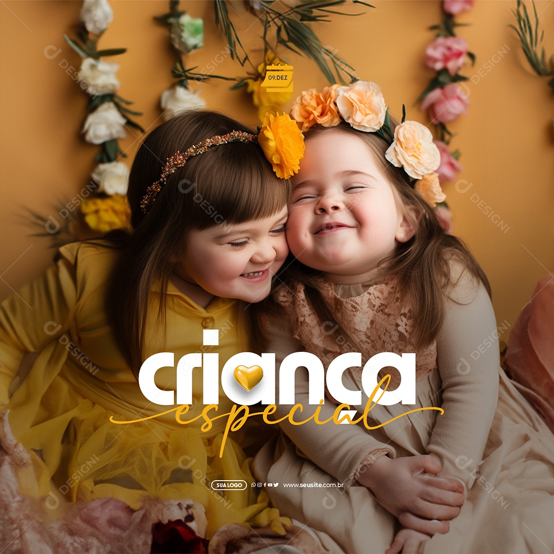 Dia da Criança Especial 09 de Dezembro Social Media PSD Editável