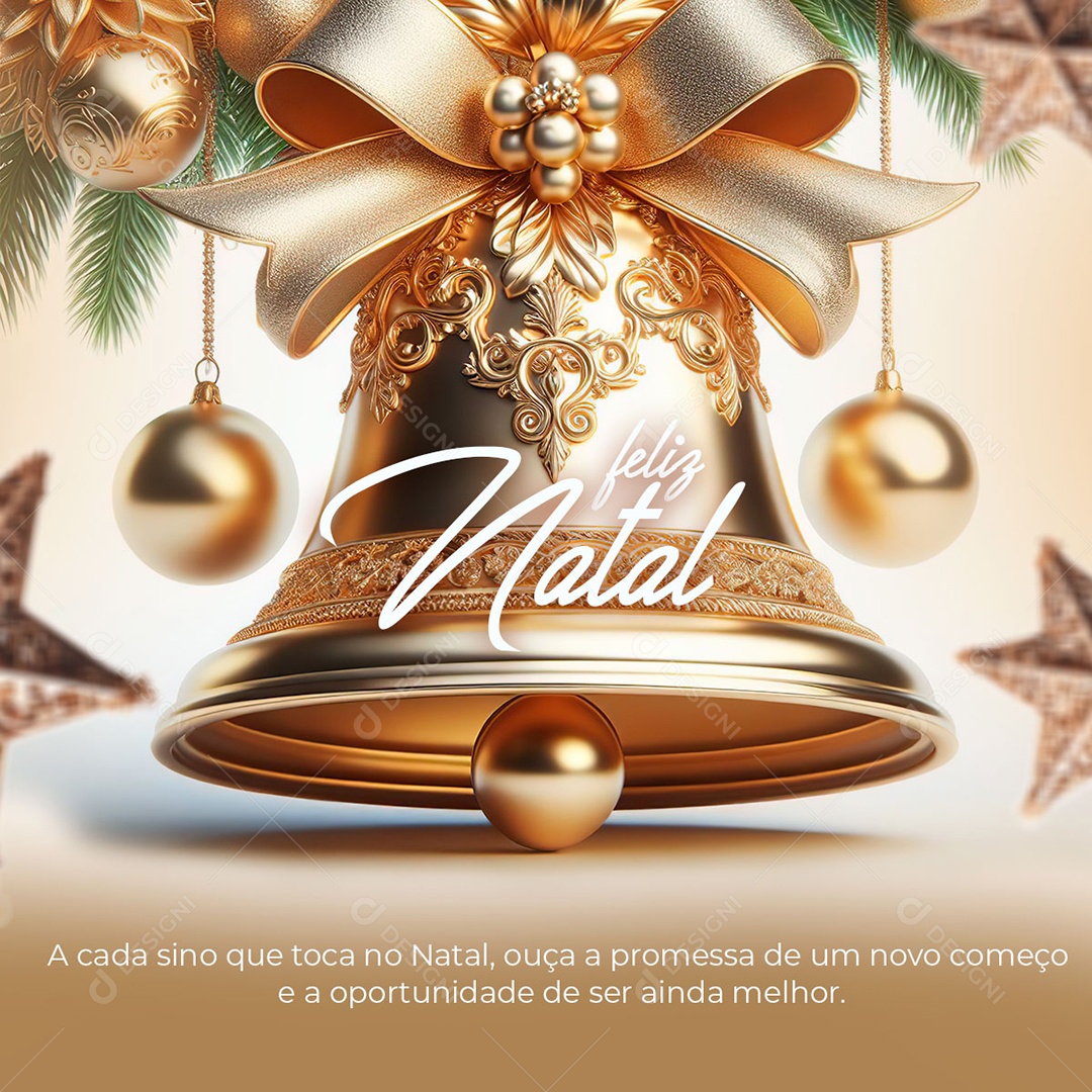 Feed Feliz Natal Um Novo Começo Social Media PSD Editável