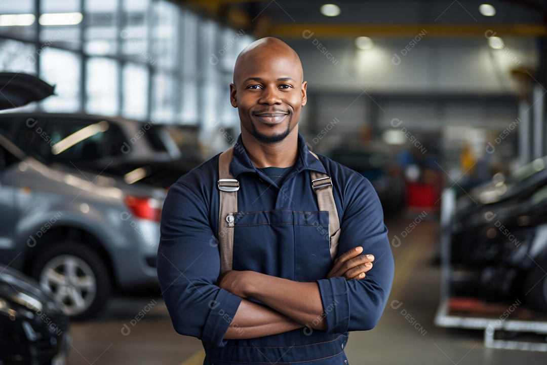Homem alemão trabalhando como mecânico