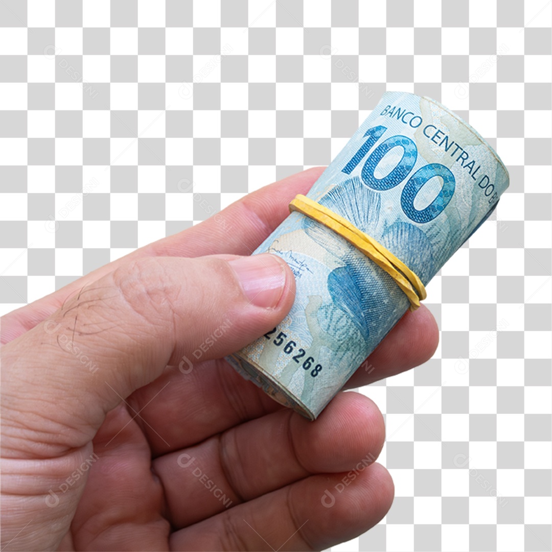 Mão Segurando Dinheiro PNG Transparente