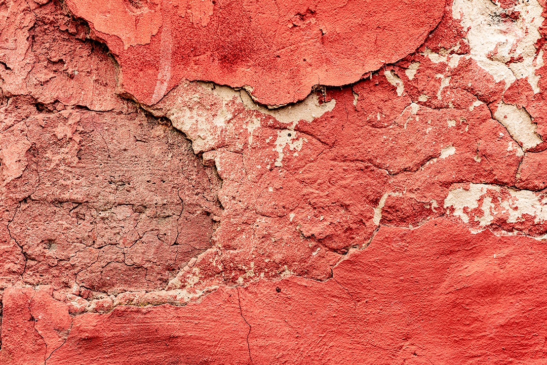 Textura, parede, concreto, pode ser usado como fundo. Fragmento de parede com arranhões e rachaduras