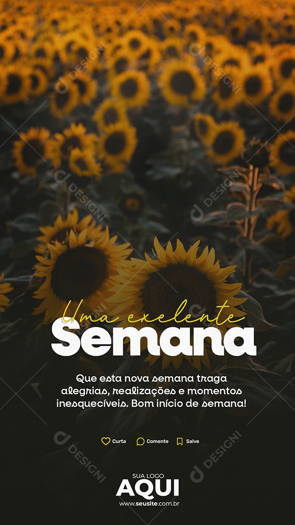 Social Media Uma Excelente Semana Realizações e Momentos PSD Editável