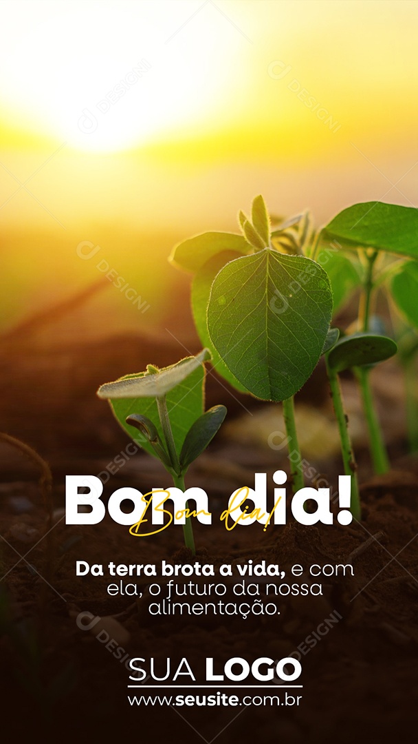 Story Bom Dia Da Terra Brota a Vida Social Media PSD Editável