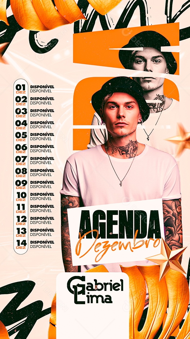 Story Flyer Ano Novo Agenda Dezembro Gabriel Lima Social Media PSD Editável