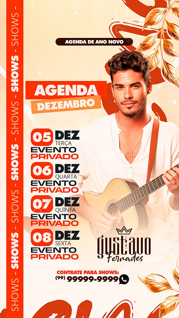 Story Flyer Ano Novo Agenda de Ano Novo Gustavo Fernades Social Media PSD Editável