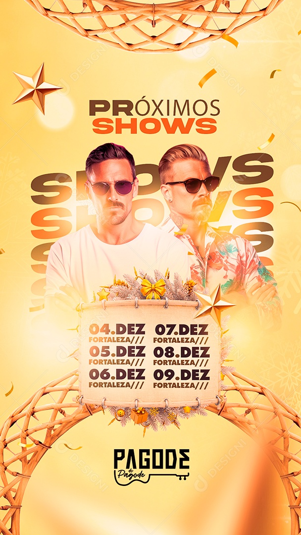 Story Flyer Ano Novo Próximos Shows Pagode do Pagode Social Media PSD Editável