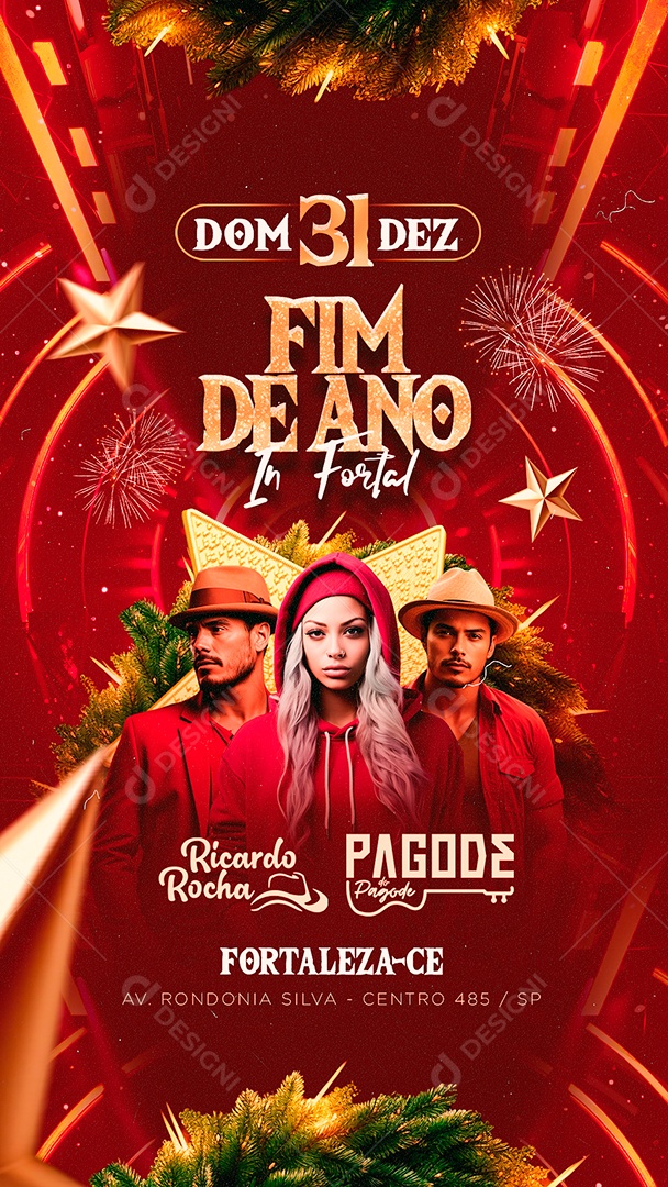 Story Flyer Fim De Ano In Fortal Ricardo Rocha Pagode do Pagode Social Media PSD Editável