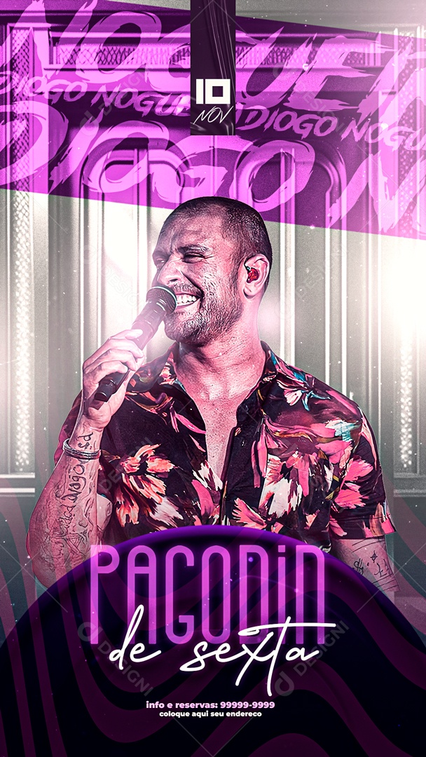 Social Media Flyer Story Pagodin de Sexta PSD Editável