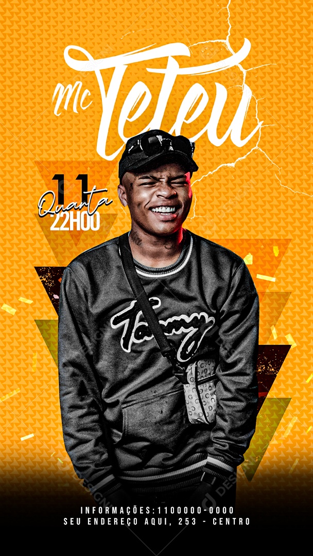 Social Media Story Flyer Mc Teteu PSD Editável