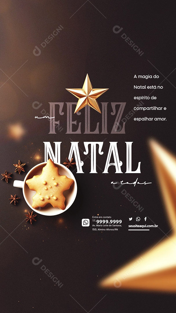 Story Um Feliz Natal a Todos Social Media PSD Editável