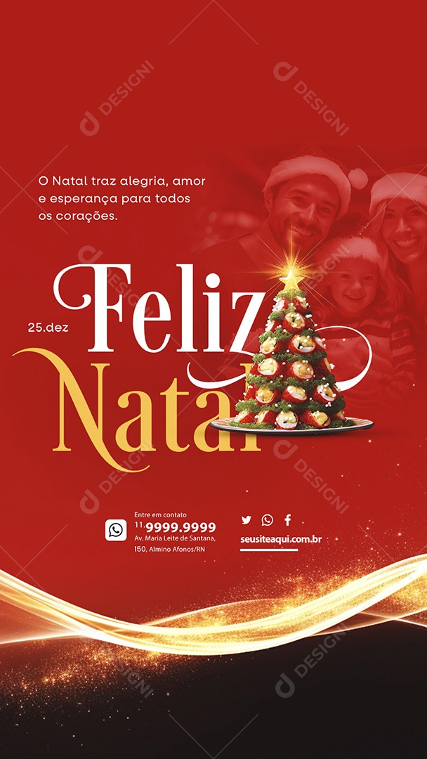 Story O Natal Traz Alegria Amor e Esperança para Todos os Corações Social Media PSD Editável
