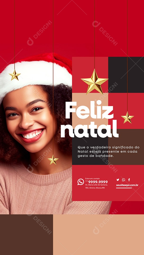 Story Feliz Natal Que o Verdadeiro Significado do Natal Esteja Presente em Cada Social Media PSD Editável