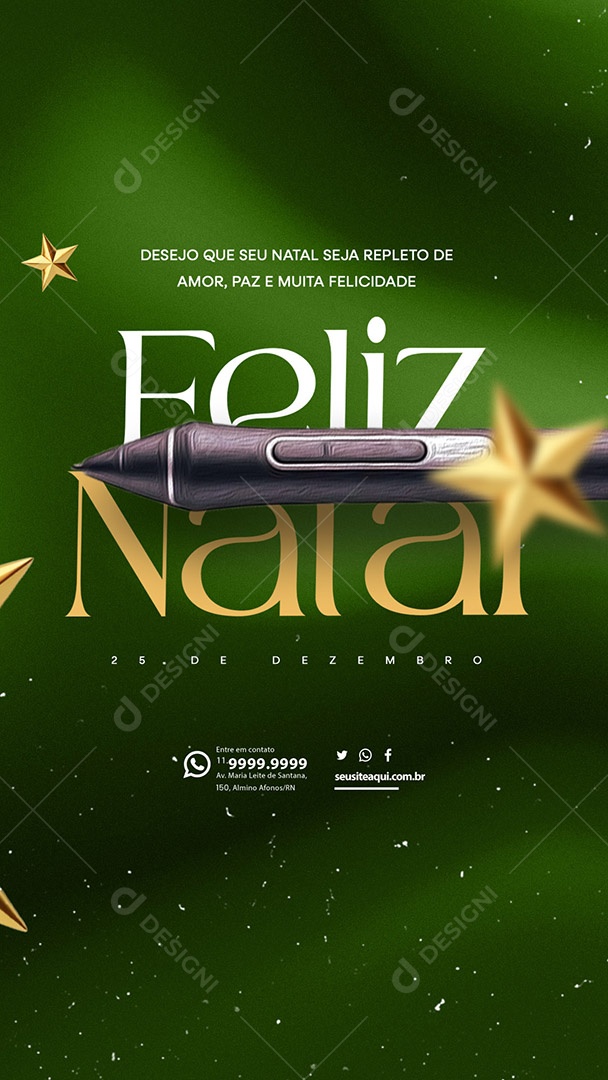 Story Designer Gráfico Desejo que seu Natal Seja Repleto de Amor Social Media PSD Editável
