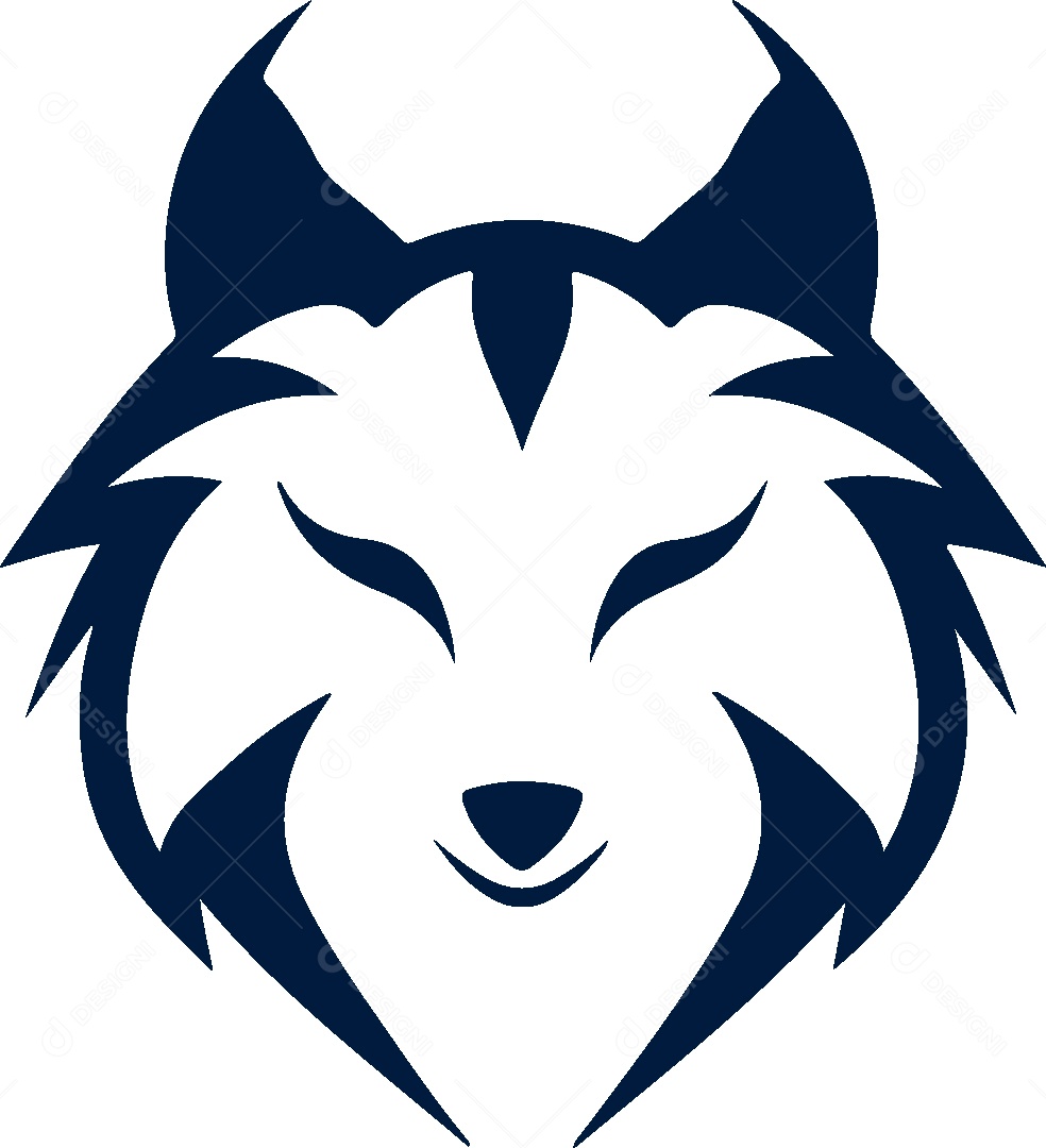 Modelo de Logo de Lobo ilustração Vetor EPS