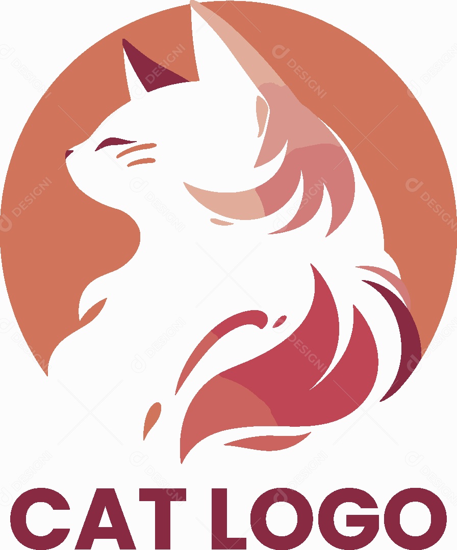 Modelo de Logo de Gato ilustração Vetor EPS