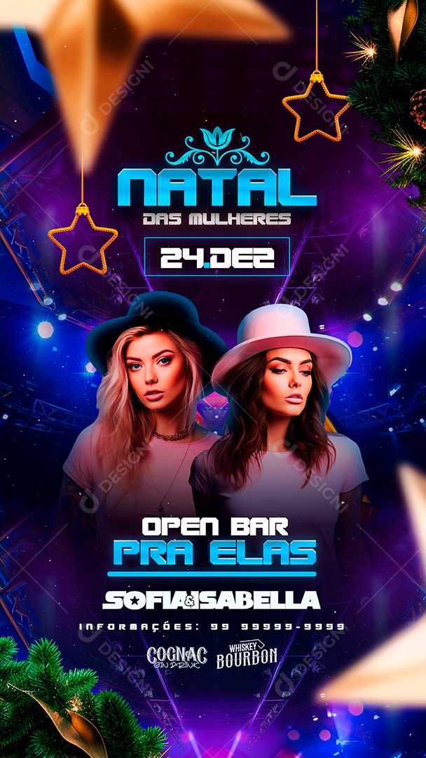 Story Flyer Natal Das Mulheres Sofia & Isabella Social Media PSD Editável