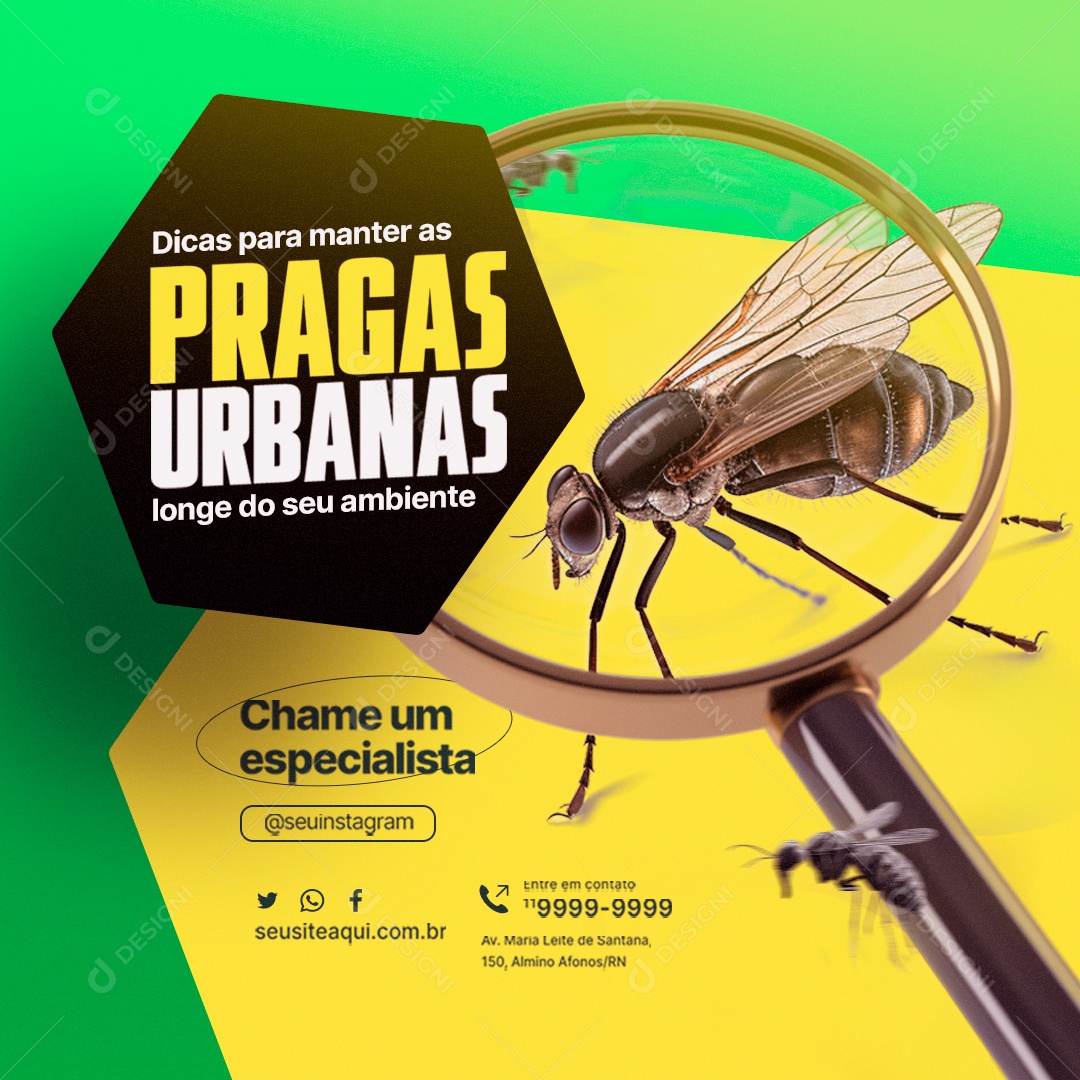 Dedetizadora Dicas para Manter as Pragas Urbanas Longe do seu Ambiente Social Media PSD Editável