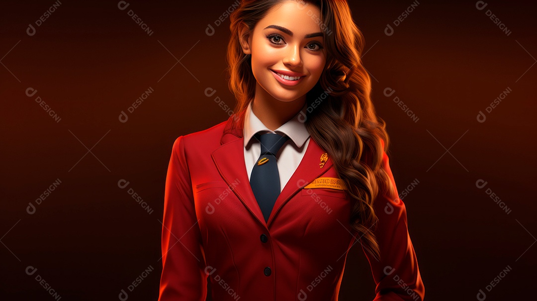 Dia Internacional do Comissário de Bordo, 31 de maio, estilo desenho animado 3D Generative AI.