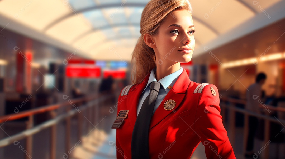 Dia Internacional do Comissário de Bordo, 31 de maio, estilo desenho animado 3D Generative AI.