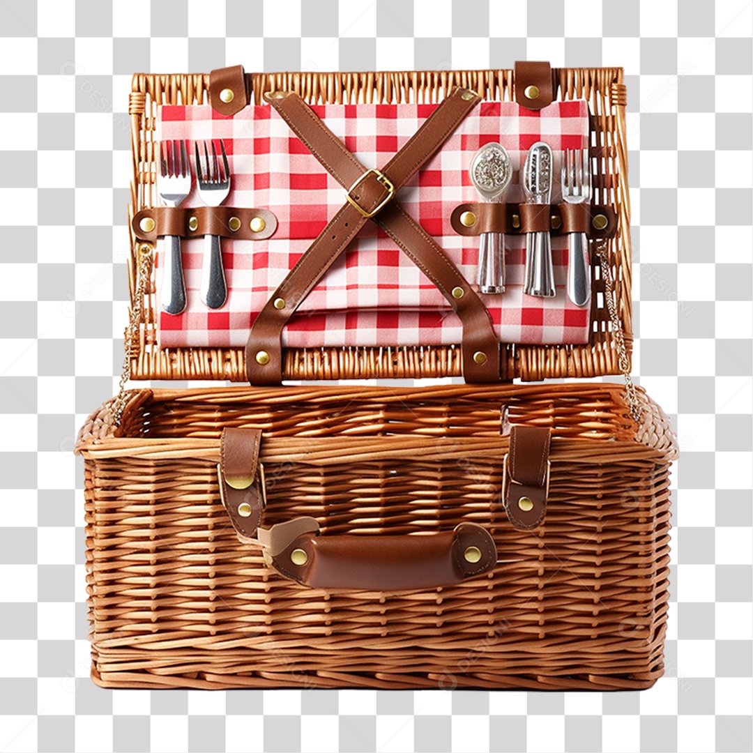 Cesta de Piquenique PNG Transparente