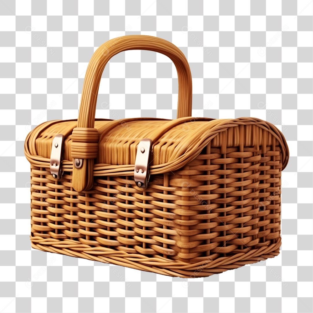 Cesta de Piquenique PNG Transparente