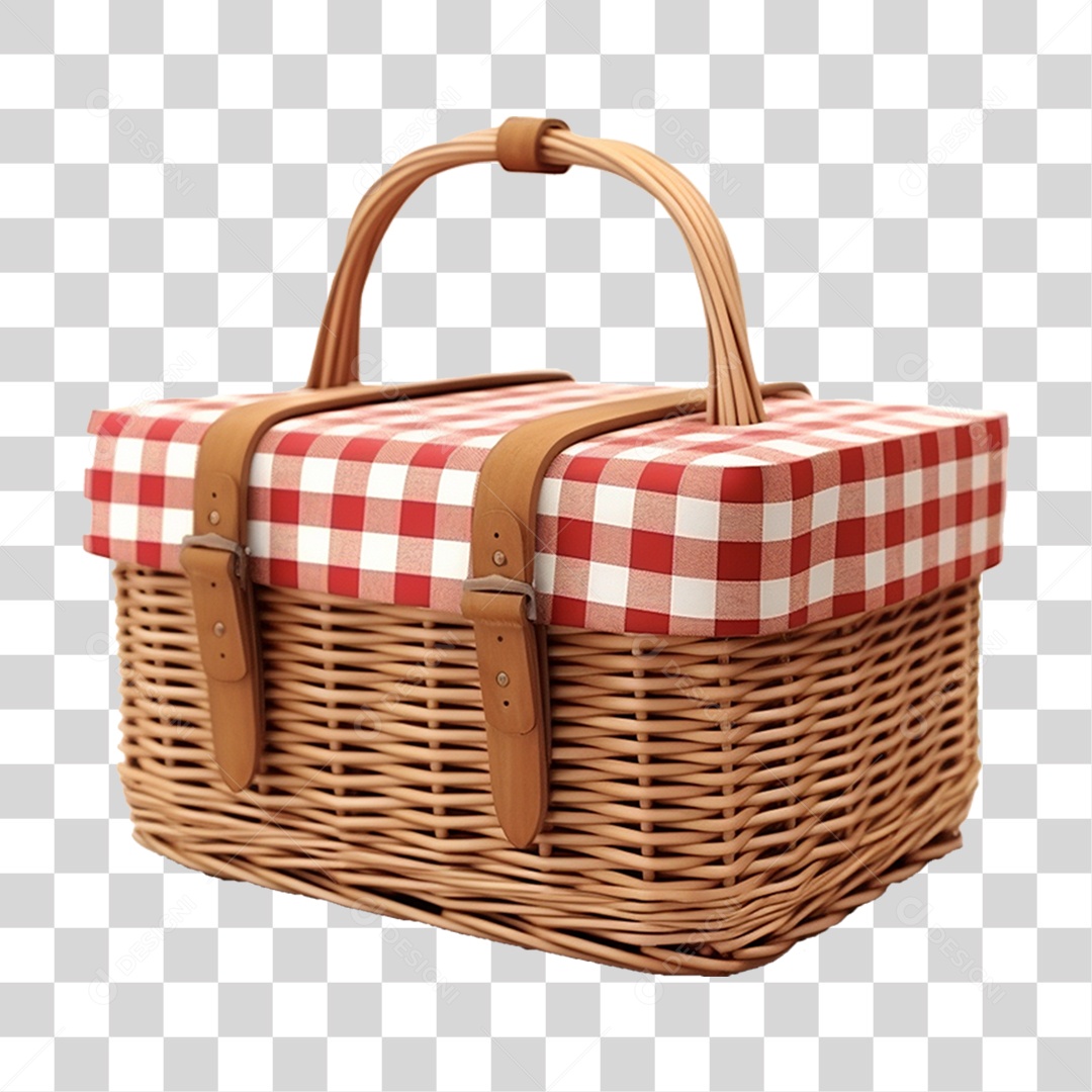 Cesta de Piquenique PNG Transparente