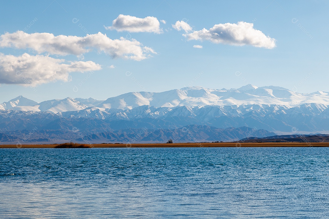 Lindo oceano com ondas céu azul