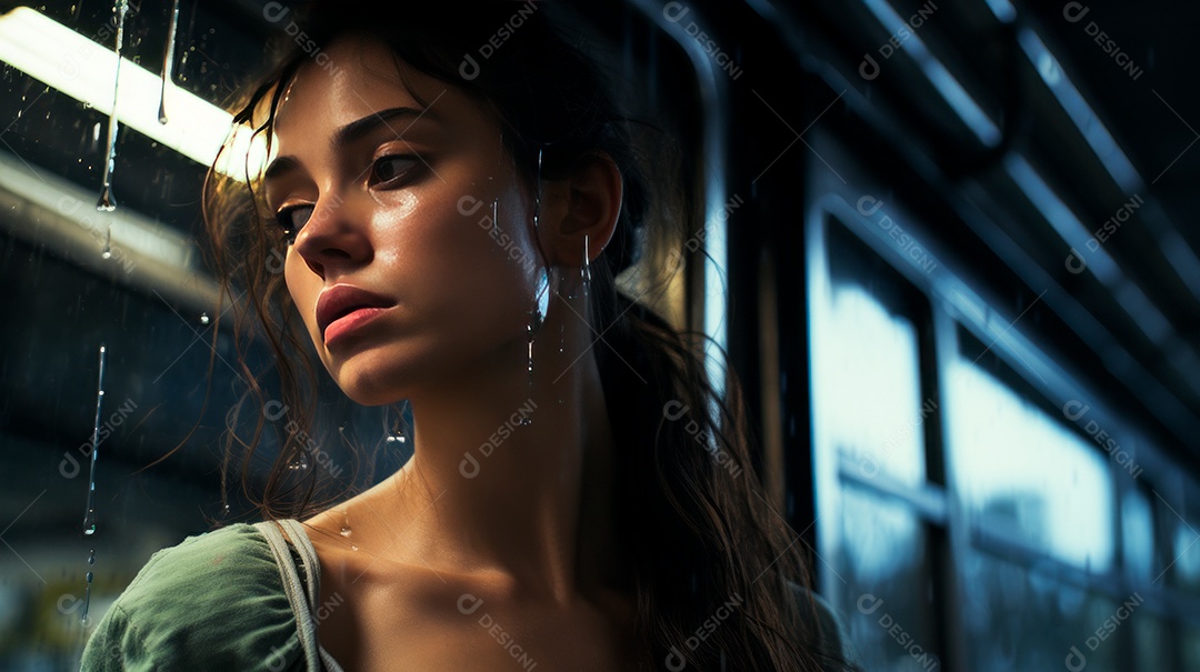 Estação chuvosa Generative AI estilo desenho animado 3D Generative AI.