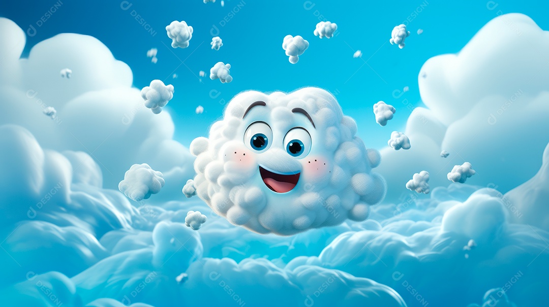 Estação chuvosa Generative AI estilo desenho animado 3D Generative AI.