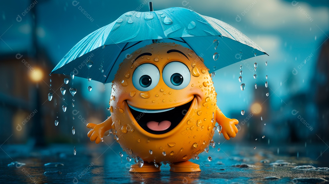 Retrato de ambiente chuvoso.