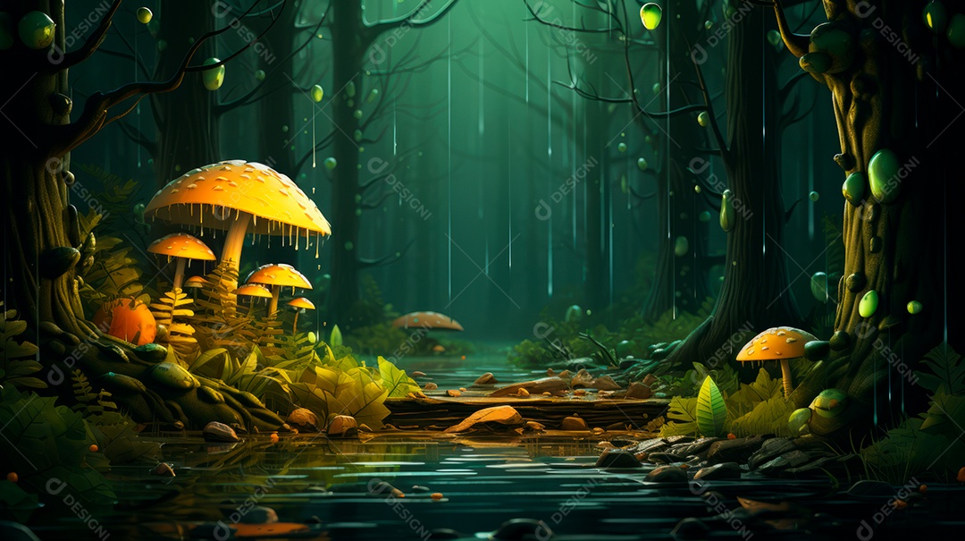 Retrato de ambiente chuvoso.