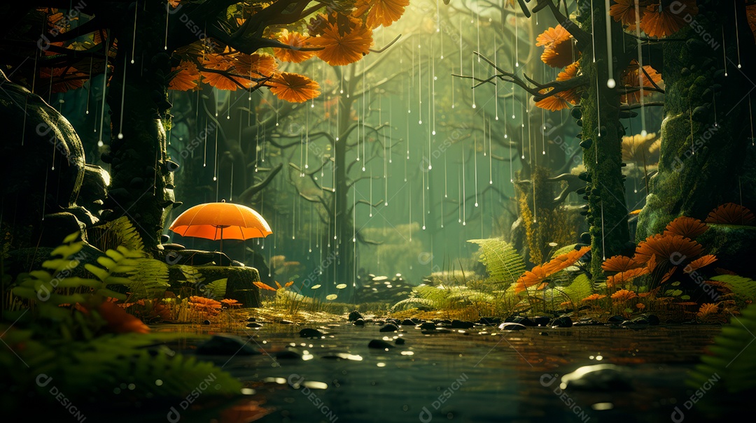 Retrato de ambiente chuvoso.