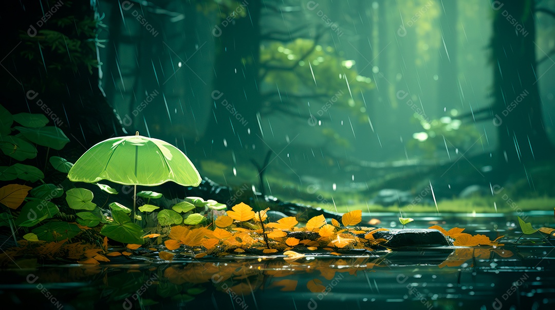 Retrato de ambiente chuvoso.