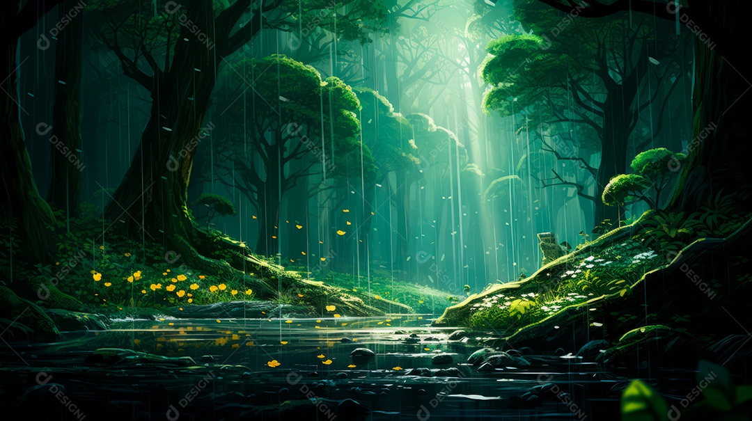 Retrato de ambiente chuvoso.