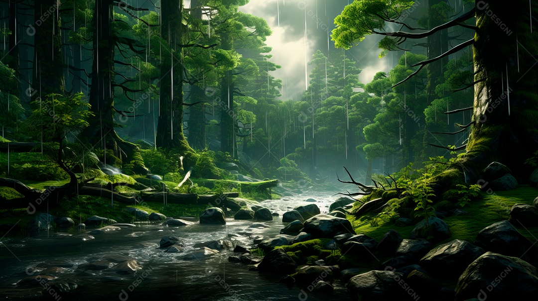 Retrato de ambiente chuvoso.